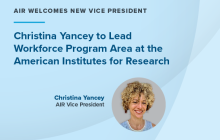 Graphic: Yancey to lead Workforce area at AIR