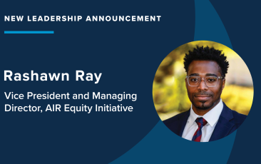 Rashawn Ray is the new vice president and managing director of the AIR Equity Initiative